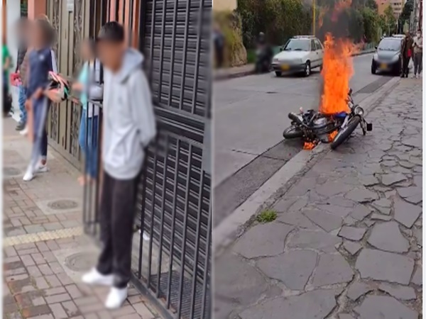Otro caso de justicia por mano propia en Pasto: iba a robar y le quemaron la moto