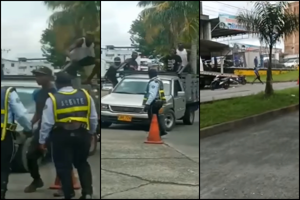 Hallaron piedra, machete y palo frente a oficiales de tránsito y violadores en Buenaventura