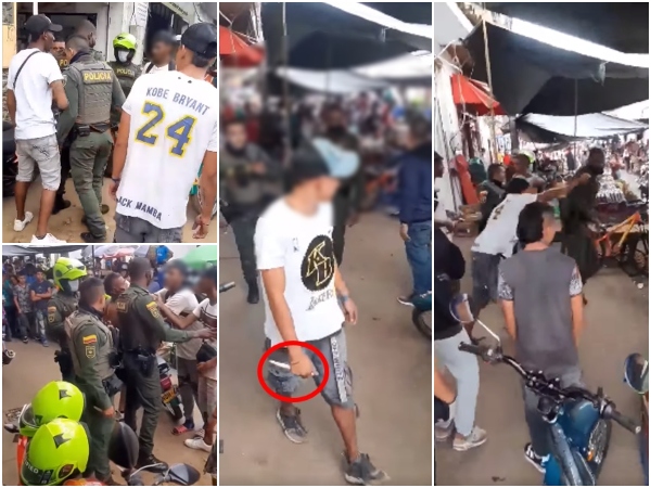 Con cuchillo en mano se enfrentaron a policías en medio de una detención en Santander de Quilichao