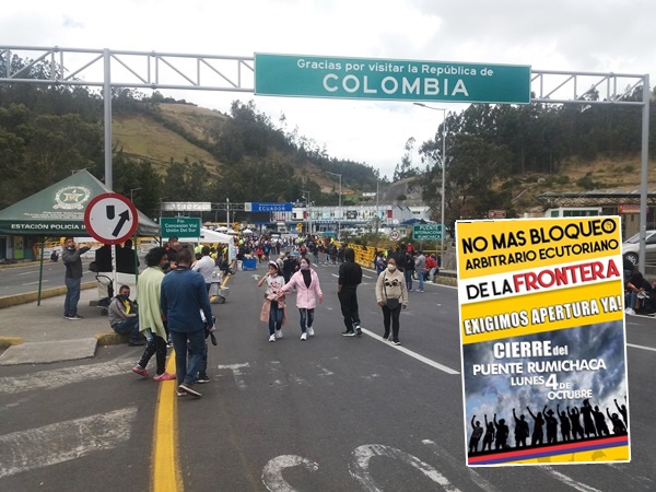 Ante crisis económica hoy comerciantes protestarán para que se reabra el puente de Rumichaca
