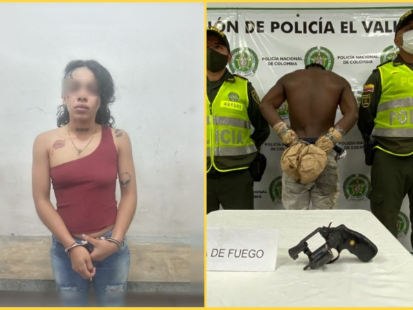Capturados 'Miga' y Valentina: el por varios homicidios, ella por robar a un taxista con un 9mm en Mojica
