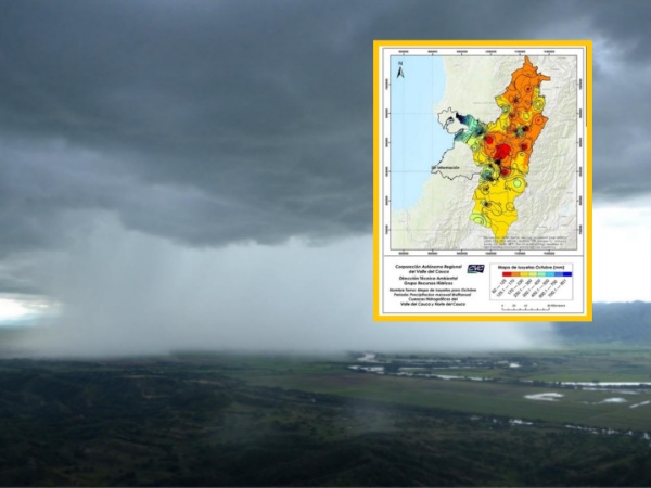 Durante el mes de octubre, las lluvias alcanzaron un superávit del 139% en el Valle del Cauca
