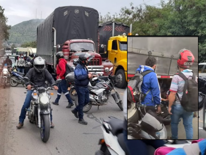 En la entrada de Yumbo, otro motociclista se metió debajo de los neumáticos de un camión.