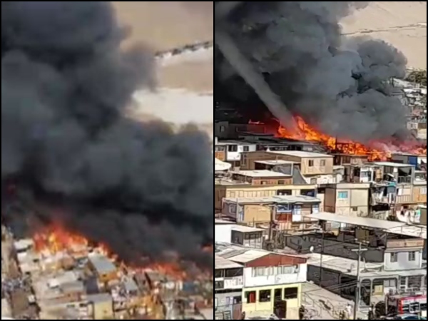 No descartan colombianos damnificados en el gigantesco incendio en Iquique, Chile