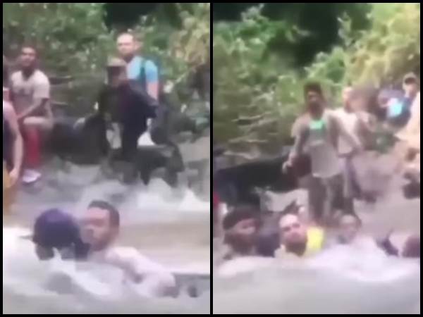 Angustia y miedo en medio del rescate de un migrante con su bebé entre Colombia y Panamá; el río los estaba arrastrando