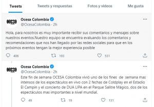 "They put her to sing in a parking lot": Harsh criticism of the logistics of Dua Lipa's concert in Bogotá