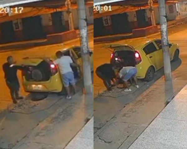 En taxi recorren las calles de Soledad para robar tapas de alcantarilla, ya los tienen 'pillados'