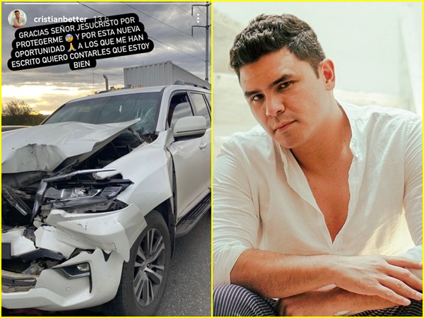 cantante vallenato salió ileso de accidente que sufrió en su camioneta