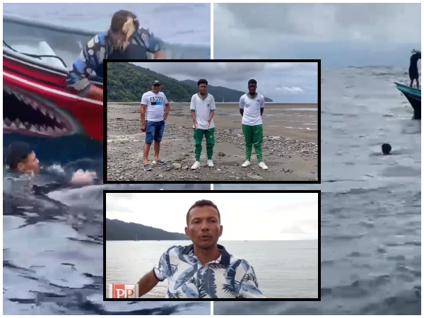 Miguel, Carlos, Hernando y Moisés: pescadores que ayudaron a liberar la ballena atrapada con una red en Bahía Solano