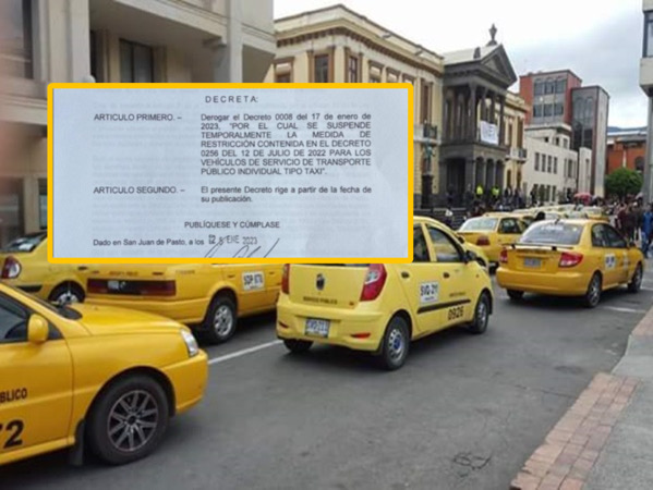 En Pasto nuevamente los taxis volverán a tener ‘pico y placa’: informó la Alcaldía | Noticias de Buenaventura, Colombia y el Mundo