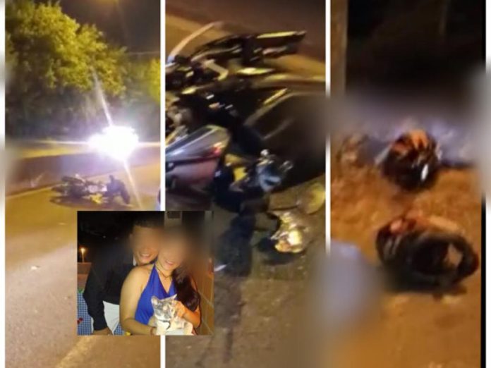 Katherine y Ricardo, la pareja que murió en la vía Cali - Jamundí: la moto chocó contra un poste