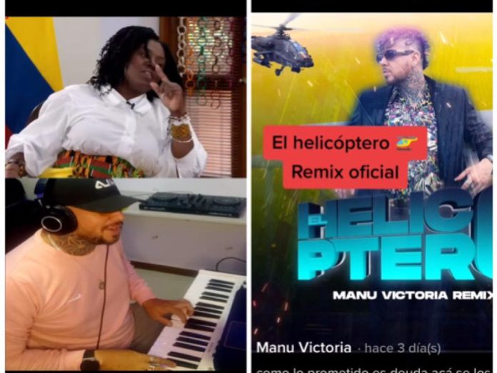 The remix of the helicopter that was taken from Vice President Francia Márquez