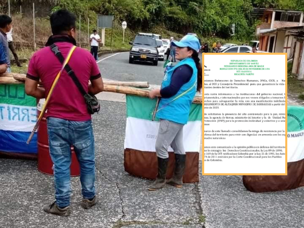 Con bloqueos en la vía a Tumaco, piden protección por desplazamientos en Ricaurte