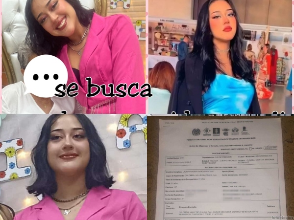 Laura Vanesa García desaparecida en Cali, su familia y amigos la buscan