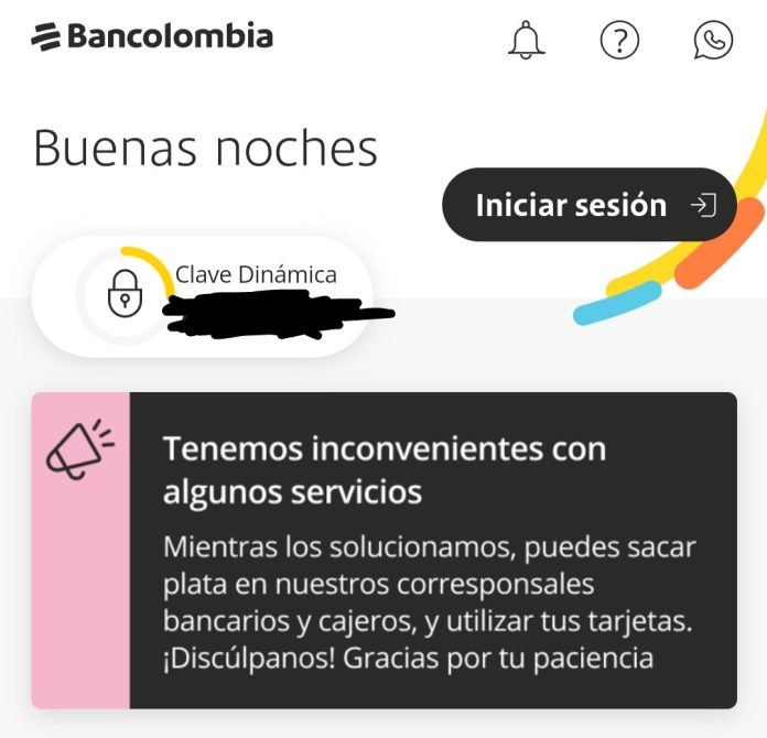 ¡Ojo! este viernes Bancolombia tiene caida su App y Sucursal Virtual