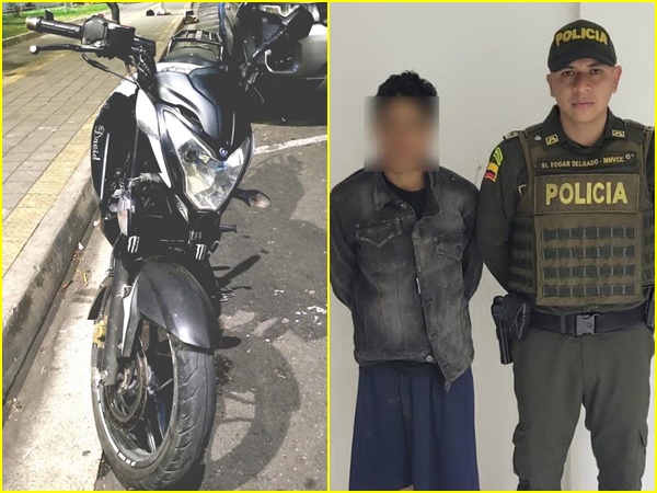 En Pasto otro presunto ladrón de motocicleta omitió señal de pare y chocó contra una valla