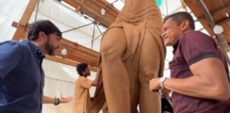 La estatua de Shakira que están construyendo en Barranquilla