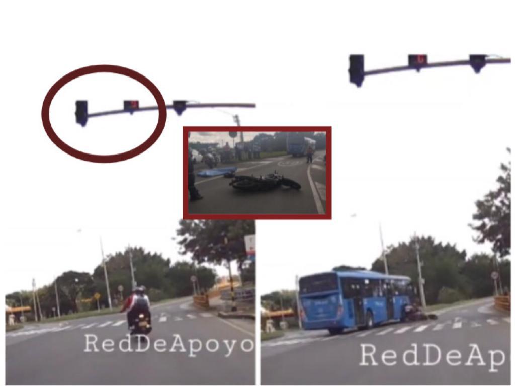 La moto se pasó el semáforo en rojo y chocó contra el MIO: Brenda, la pasajera, murió tras el impacto